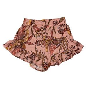 Wild Fable Women’s Floral Ruffle Hem Linen Blend Shorts